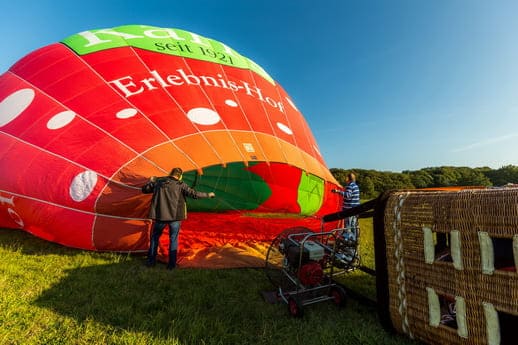 Ballonfahrt Aufbau und Sicherheitseinweisung