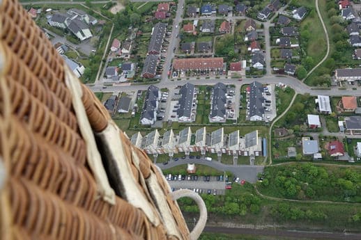 Ballonfahrt Blick aus dem Korb