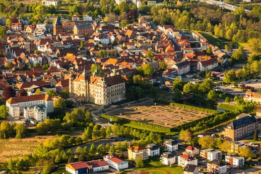 Fliegen über das Schloss Güstrow