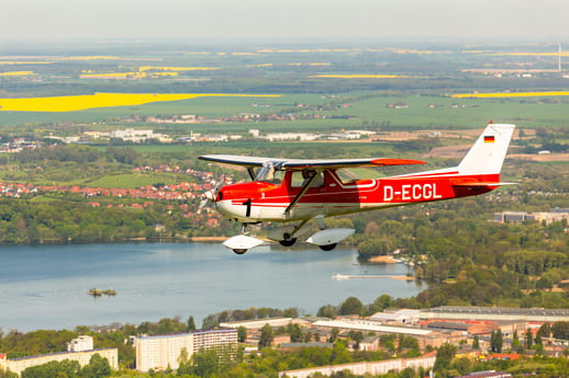 Fliegen über den Peenestrom