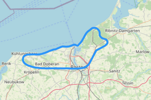 Hubschrauber Route B die schönsten Ostseebäder