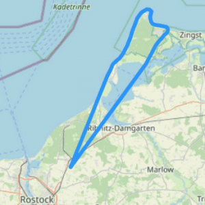Hubschrauber Route C zum Darßer Leuchtturm