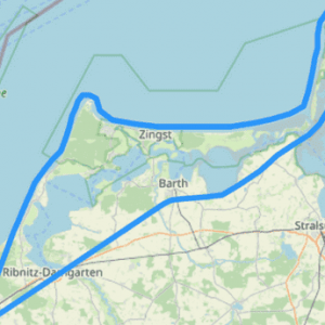 Hubschrauber Route E Hiddensee und Fischland