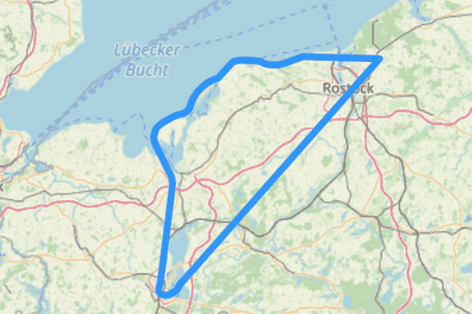 Hubschrauber Route F Poel Wismar Schwerin