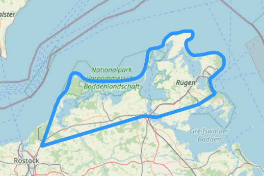Hubschrauber Route H Rügen und Fischland Darß