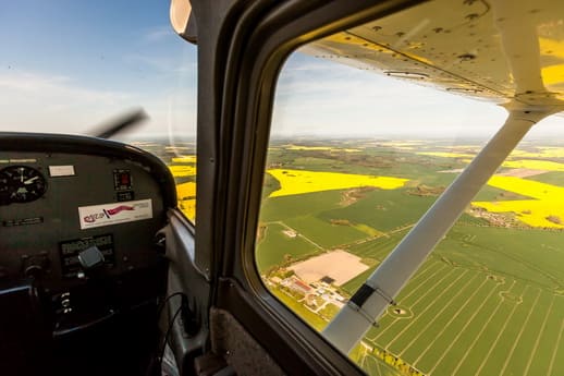 Panaoramablick aus dem Flugzeug