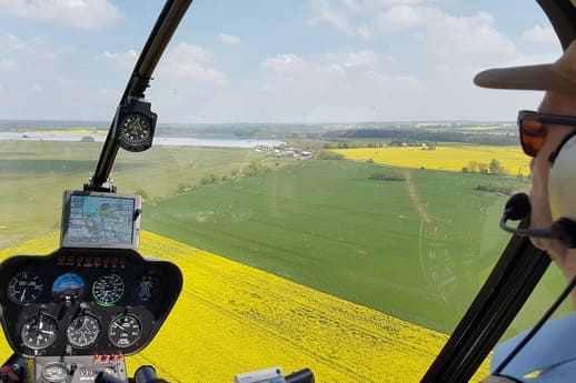 Panoramblick aus dem Hubschrauber