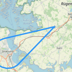 Route 2 Stralsund Rügenbrücke Strelasund