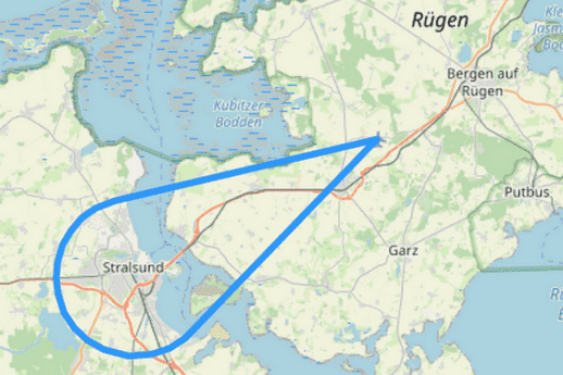 Route 2 Stralsund Rügenbrücke Strelasund