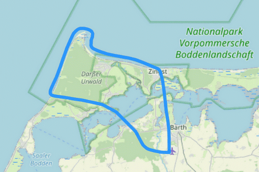 Route A Darßer Ort Zingst Prerow