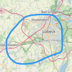 Route A Rund um das Holstentor von der Stadt Lübeck