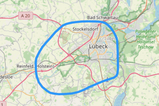 Route A Rund um das Holstentor von der Stadt Lübeck
