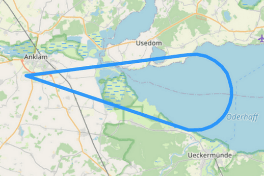 Route B Stettiner Haff und Ueckermünde