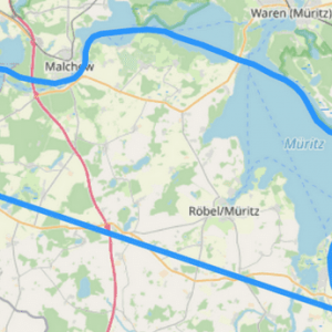 Route C 5-Seen Rundflug über die Mecklenburger Seenplatte