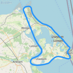 Route C Konturenfliegen um Usedom