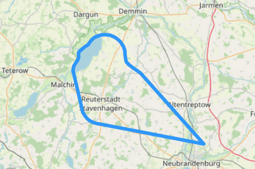 Route D Stavenhagen und Kummerower See