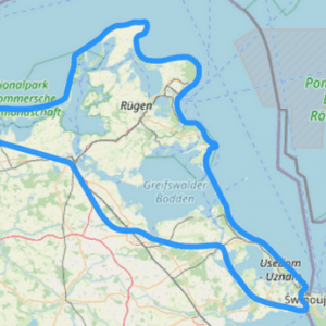 Route E Usedom Rügen Fischland