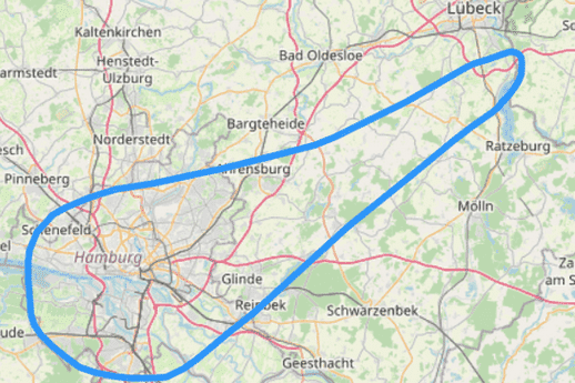 Route G Über den Dächern von Hamburg