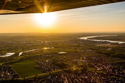 Rundflug über Rügen Sonnenuntergang