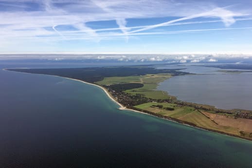 Rundflug das Fischland von oben Rostock Airport