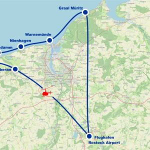 Hubschrauber Rundflug C Bad Doberan Kuehlungsborn Heiligendamm Nienhagen Warnemuende Graal Mueritz ab Flughafen Rostock Laage Airport