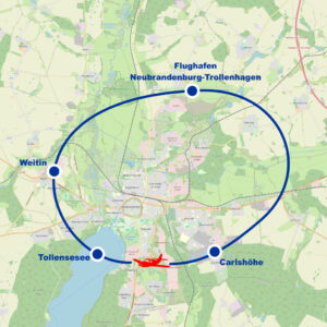 Rundflug A Weitin Tollensesee Carlshöhe ab Flughafen Neubrandenburg Trollenhagen