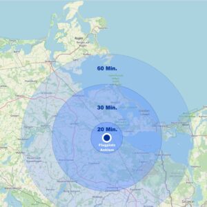 Rundflug Anklam Route individuell