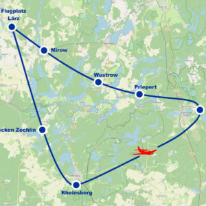 Rundflug D Mecklenburgische Seenplatte Flecken Zechlin Rheinsberg Fürstenberg Priepert Mirow ab Flugplatz Müritz Airpark Lärz