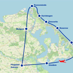 Rundflug E Usedom Peenemünde Kaiserbäder Heingsdorf Wolgast Karlshagen ab Flugplatz Anklam