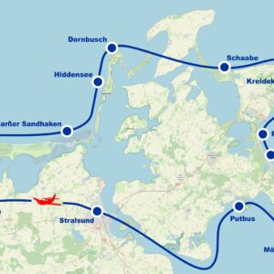 Rundflug F Zingst Darßer Haken Hiddensee Rügen Kreideküste Saßnitz Binz Prora Stralsund Mönchgut Putbus ab Flughafen Barth