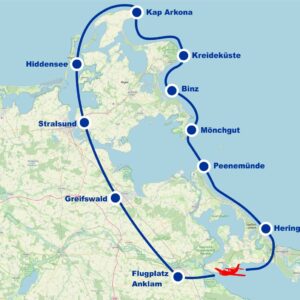 Rundflug G Usedom Rügen Hiddensee Kap Arkona Peenemünde Heringsdorf ab Flugplatz Anklam