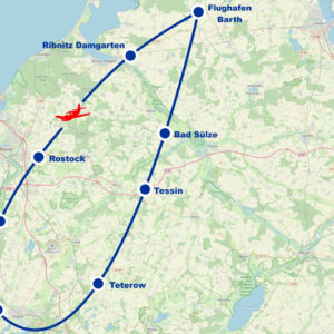 Rundflug J Ribnitz Damgarten Rostock Schwaan Bützow Güstrow Teterow Tessin Bad Sülze ab Flughafen Barth